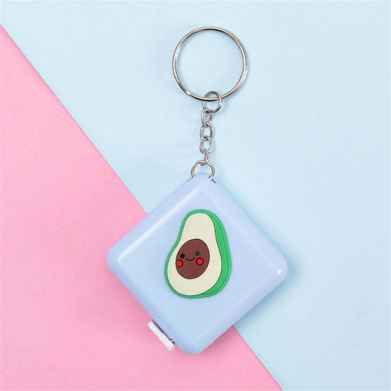 Cartoon Tape Measure 0-150cm 0-60 Inch Mini Portable Cute Animal Shape Key Ring Automatic Tape Measure Panda Frog Piggy Tiger