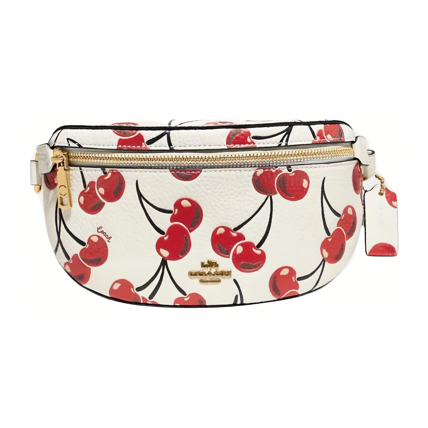 New COACH Bethany Pebbled Leather Sling Bag Fanny Pack Trumpets Women s White CB610-B4HA 22456122CM 18933₽