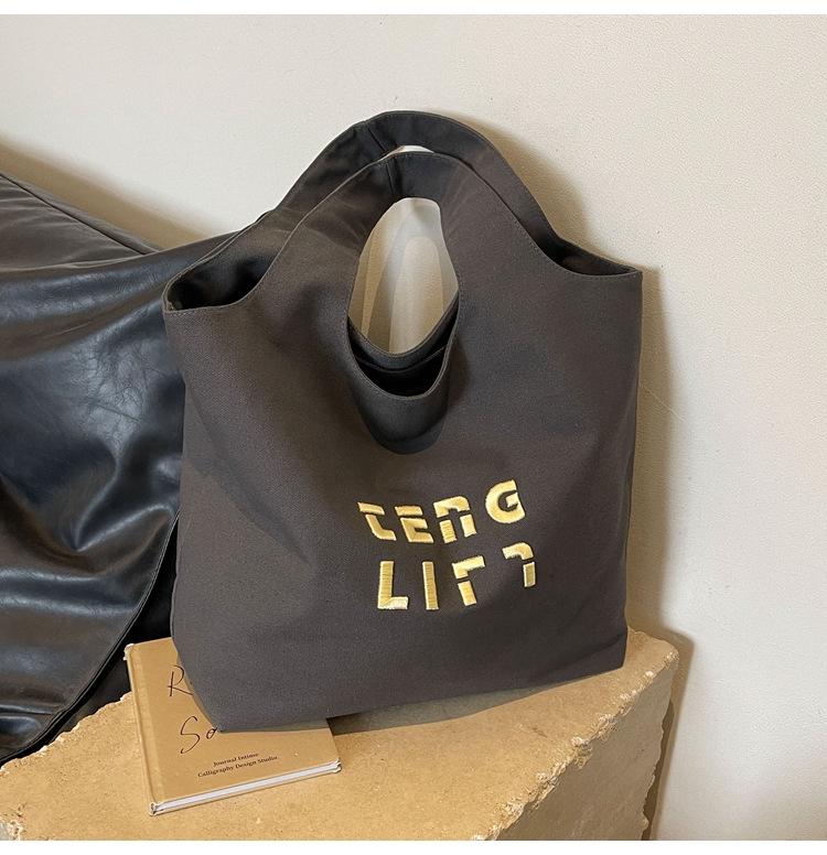 Koreanische lässige große Tragetasche: Damen 2025 Vielseitige Literarische Umhängetasche