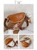 2021 Trendy Women's Plaid PU Crossbody Bag with Thick Chain