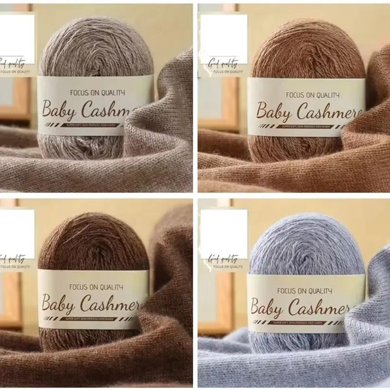 50g/roll Soft Wool Knitting Cashmere Long Thin Yarn Mohair Cashmere Wool Knitting Yarn For DIY Hand Crochet Scarf Sweater