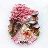 Japan Fridge Magnets Message Board Decorative Asia Travel Souvenir Tokyo Mount Fuji Refrigerator Sticker Home Decor Gifts