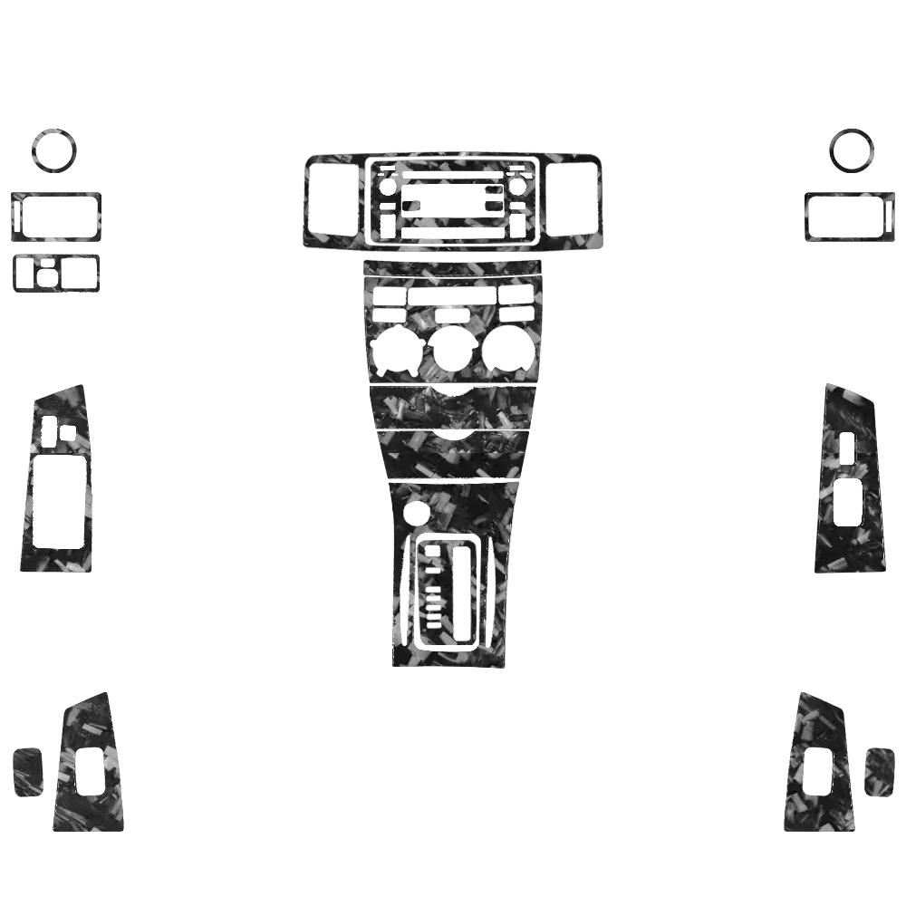 For Toyota Corolla 2003-2008 Carbon Fiber Central Control Gear Shift Air Vent AC CD Window Lift Trim Set Car Accessories Sticker