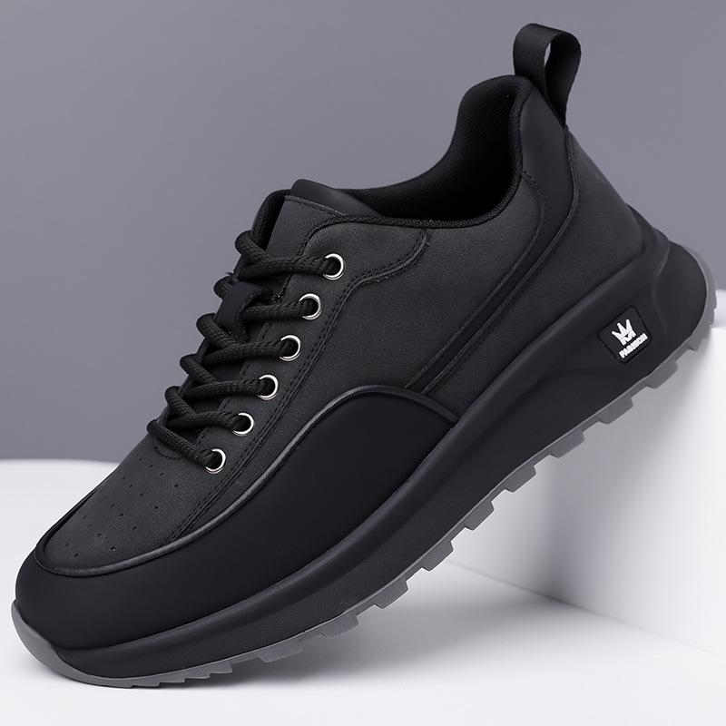 Fashion New Fashion Platform Leather Outdoor Casual Sneakers for Men Designer Soft-soled Spring Autumn Increase Men's Sports Shoes