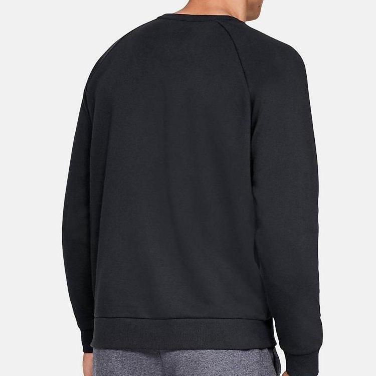 Under Armour Solid Color Crew Neck Pullover Long Sleeve Sweatshirt Men Sweatshirt Gray 1320738-001