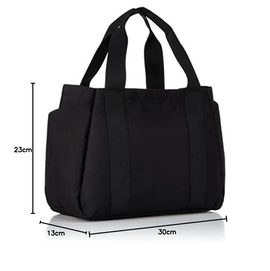 Rootote Water-Repellent Mini Tote Bag, SN Deli Paruti, Hassui, A 1463, Women's, Black