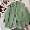 Women's Suit Spring Autumn Female Top Office Lady Blazer Loose Fit Thin Jacket Lapel Collar Coat for Work Leisure Time