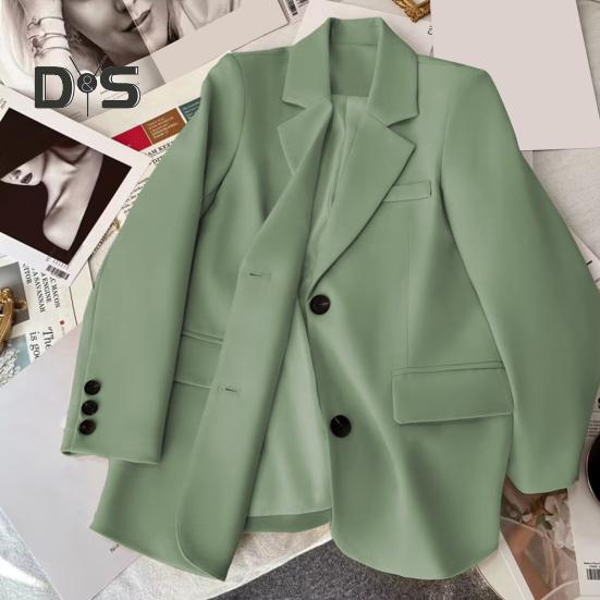 Women's Suit Spring Autumn Female Top Office Lady Blazer Loose Fit Thin Jacket Lapel Collar Coat for Work Leisure Time