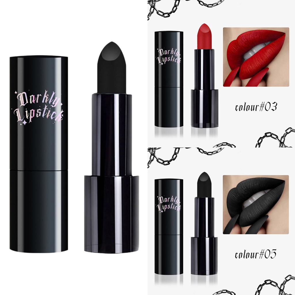 1 Stück Halloween Matter Lippenstift Lang Haltend Wasserdicht Lippenfarbe, Cremig Geschmeidig Hoch Pigmentierter Lippenstift für Tägliches Make-up und Cosplay