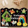 Colorful Letters Welcome Mat  Door Mat  Suitable For Bedrooms, Bathrooms, Kitchens, Outdoors, Laundry Rooms  Floor Mat