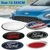 12.5X5CM Car Front Hood Emblem for Edge Transit Focus Fiesta Kuga Mondeo Fusion F150 Ecosport Rear Badge Sticker Decoration QM9