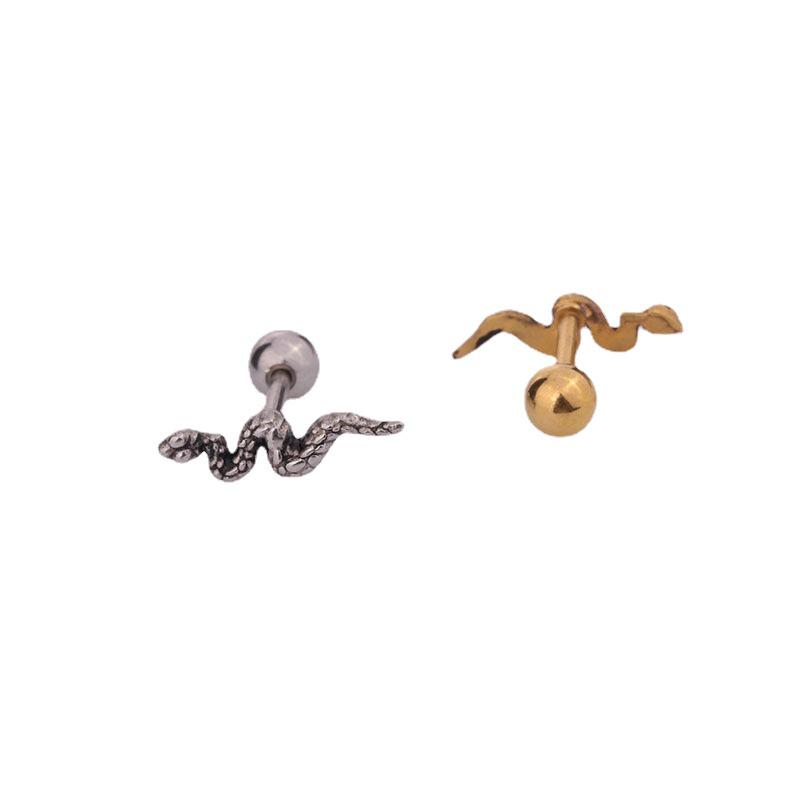 Stylish Stainless Steel Moon Ear Bone Studs for Men & Women - Cross-Border Piercing Jewelry