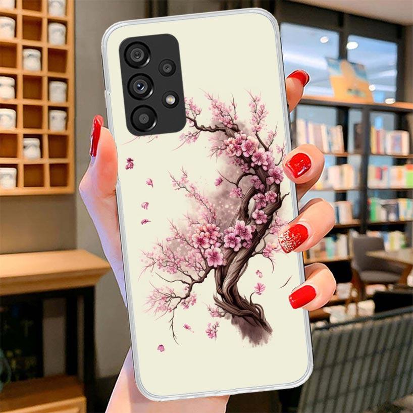 Cherry Blossom Tree Phone Case For Samsung Galaxy A17 A37 A57 A16 A26 A36 A56 A15 A25 A35 A55 A14 A24 A34 A54 A13 A23 A33 A53 Ga