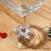 10pcs  Felt Wine Cup Glass Ring Card Christmas Home Decoration Table  Xmas New Year Eve Party Decoration Supplies
