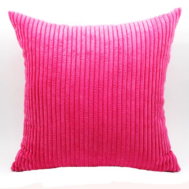 Supersoft Corduroy Cushion Cover Solid Striped Throw Pillow Covers Decorative Pillow Case for Sofa Bed Living Room Decoration