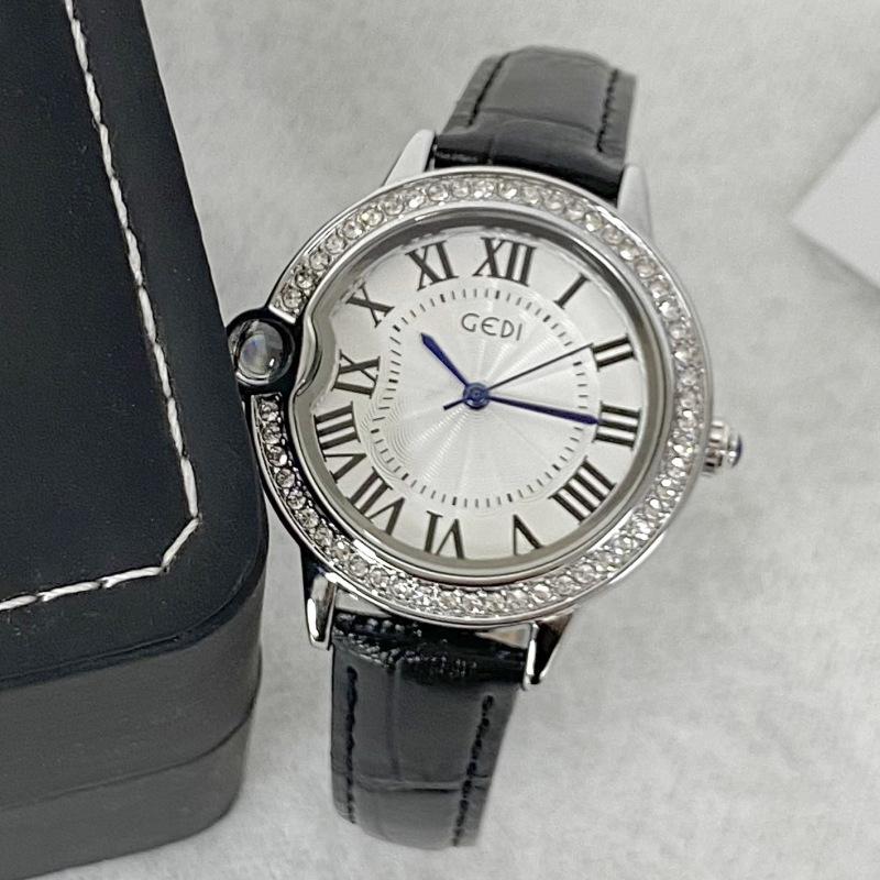 Ladies Light Luxury High-Value Imitation Sapphire Creative Folding Buckle Belt Quartz Watch