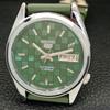 REFURBISHED SEIKO 5 AUTOMATIC MENS WATCH JAPAN MADE GREEN DIAL CUSTOM A440116-2 QV90-a440116