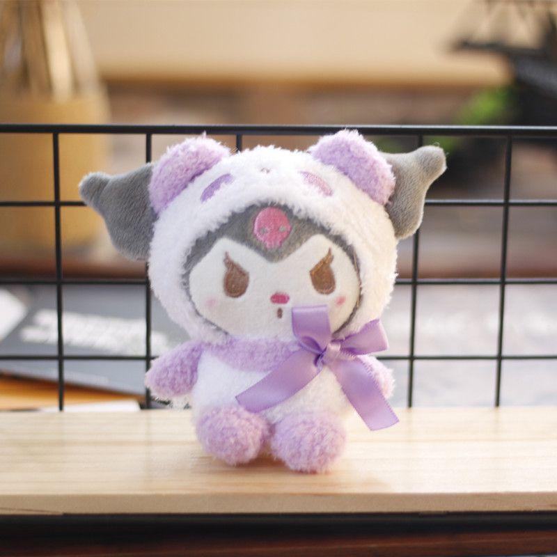 Sanrio Plush Toy Key Chain Soft And Cute Kuromi Design For Anime Fans