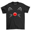 Cat Face Red Nose Novelty Funny Face T-Shirt Mens Womens Tees Top Adults and Comedy Tee Shirt