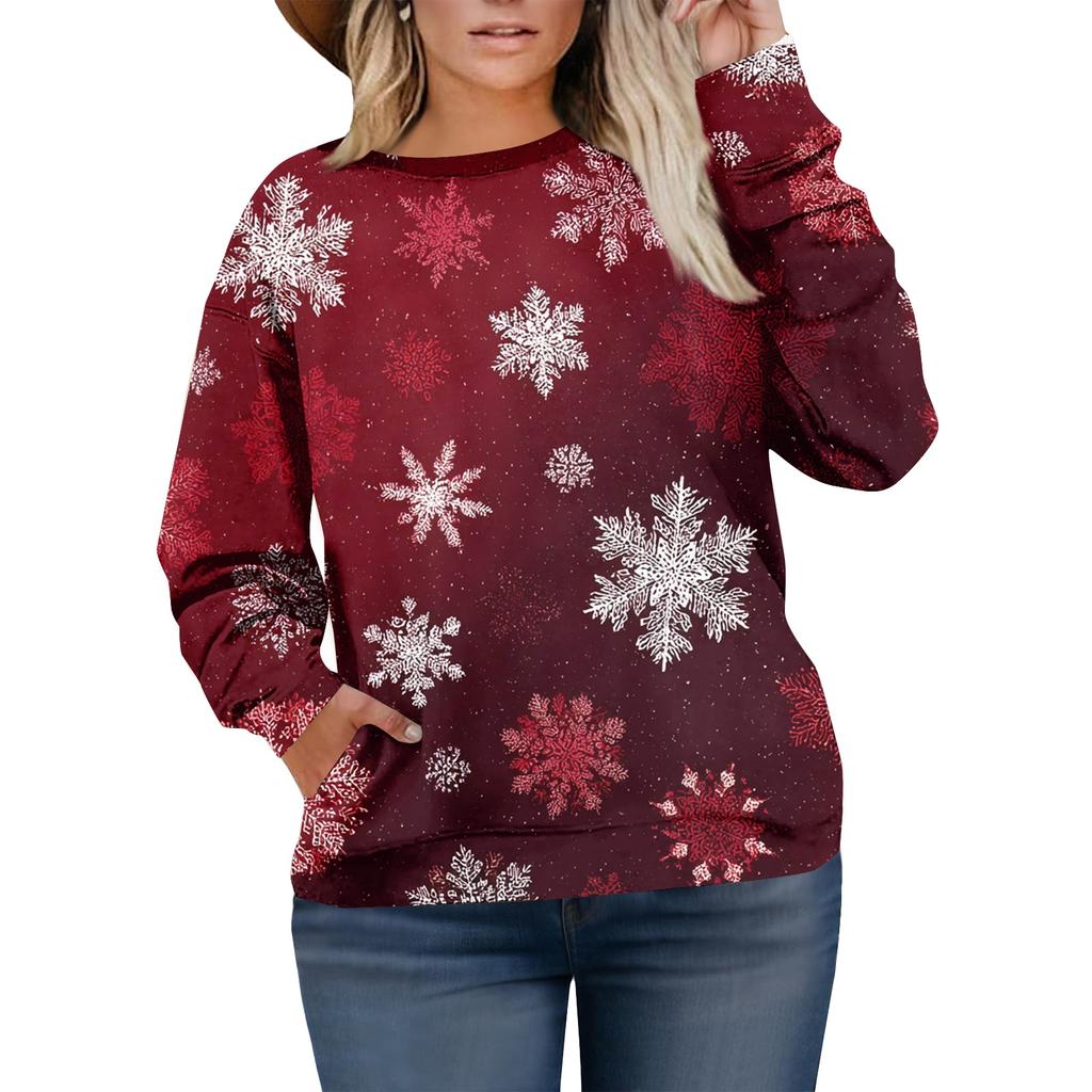 Christmas Sweatshirts For Women Sweater Cute Shirt Fall Pullover Top