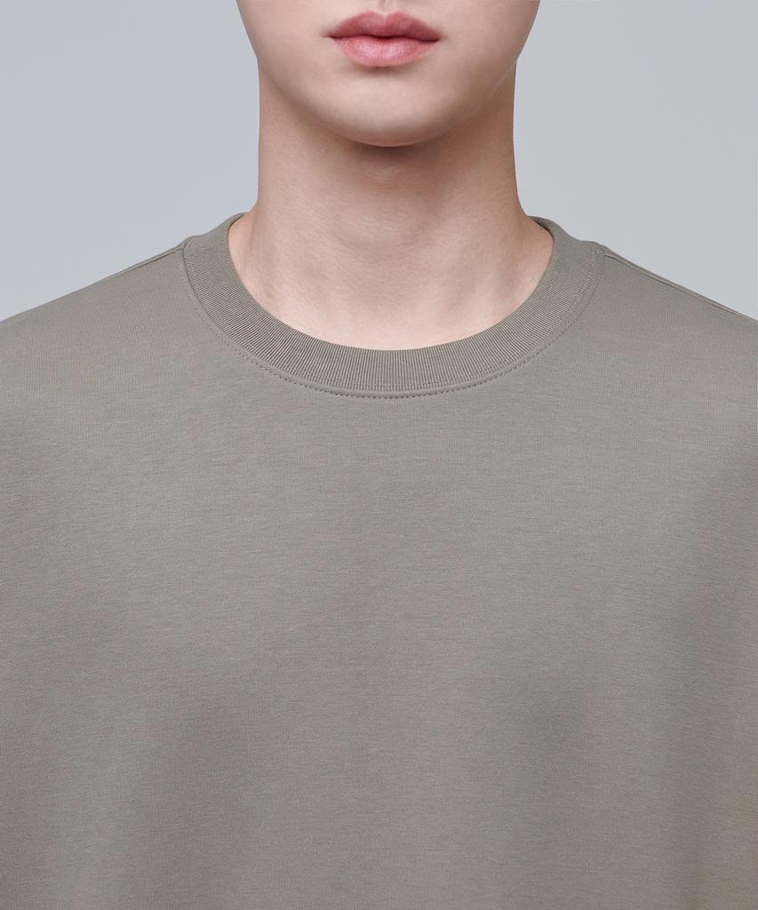 MUSINSA STANDARD Flat Terry Oversized String Sweatshirt [Dusty Beige]