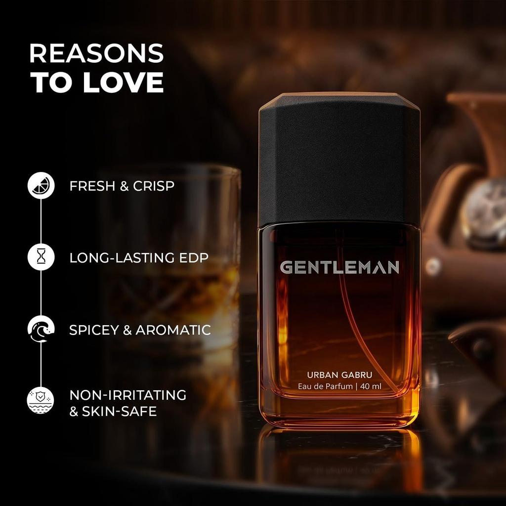 UrbanGabru GENTLEMAN Perfume for Men | Citrus, Fresh, Spice, Mandarin, Musk, Amber | Body Spray for Man | Long Lasting Perfume for Men