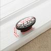 KAK Black Emboss Wardrobe Door Handles Marble Ceramic Cabinet Handles Drawer Knobs American Style Furniture Hardware Pulls