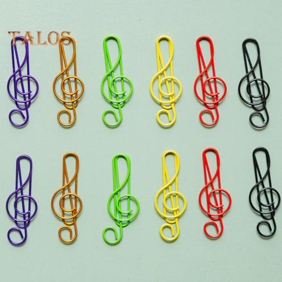 100Pcs Music Note Paper Clips Treble Clef Design Strong Clamping Force Music Page Holders Office School Supplies