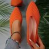 Dámské ploché boty se špičatou špičkou Jednobarevné Pletené slip-on boty Ležérní Prodyšné ploché boty Dámské ploché mokasíny Pohodlné dámské boty