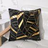 Golden Geometric Cushion Cover Square Pillowcase Comfortable Pillow Cover  Home