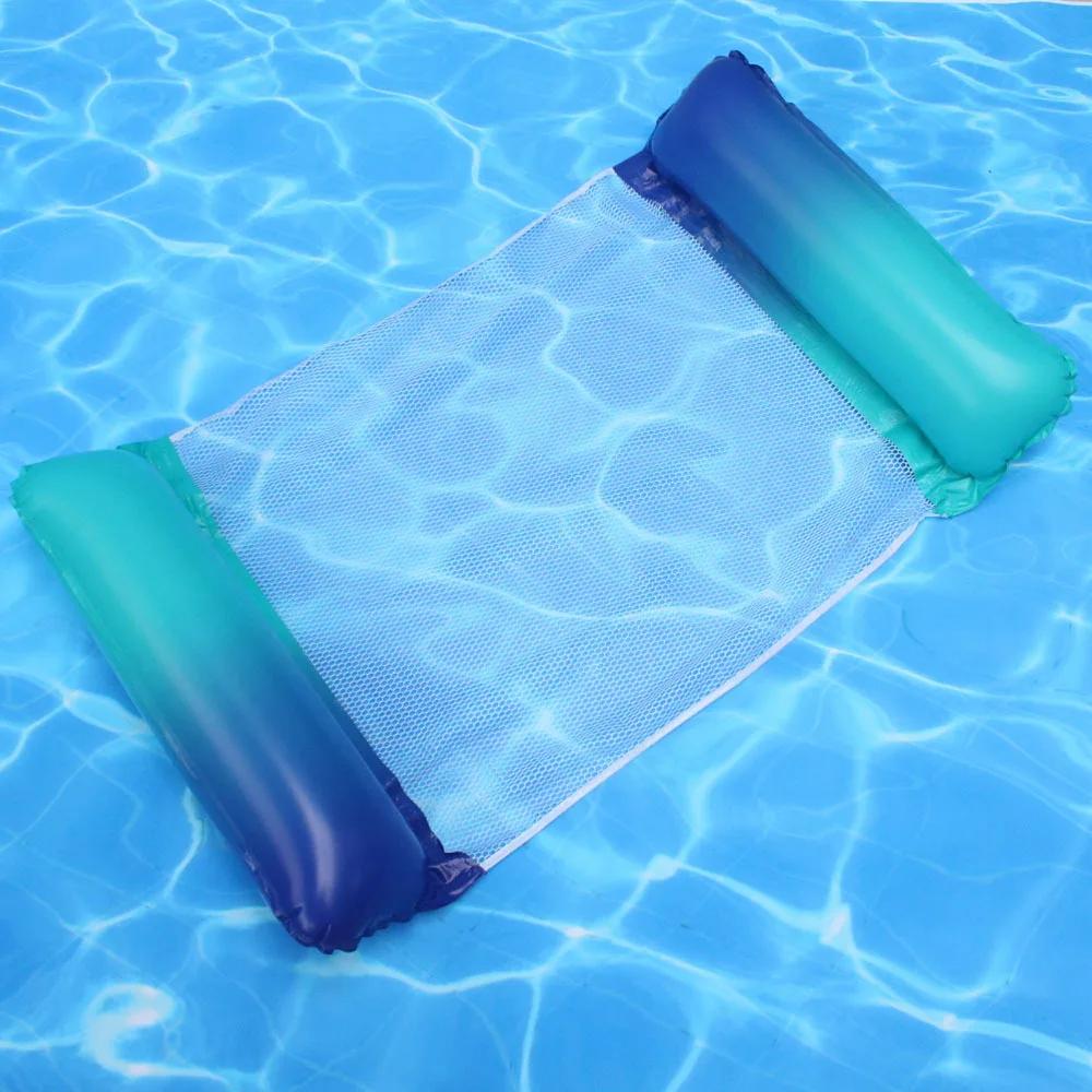 New Water Hammock Recliner Inflatable Floating Swimming Mattress Sea Swimming Ring Pool Party Toy Lounge Bed For Swimming