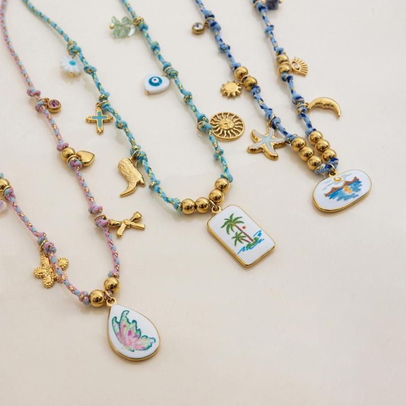 Multilayer Coastal Themed Jewelry Adjustable Length Necklace Ideal For Swimwear And Summer Dresses