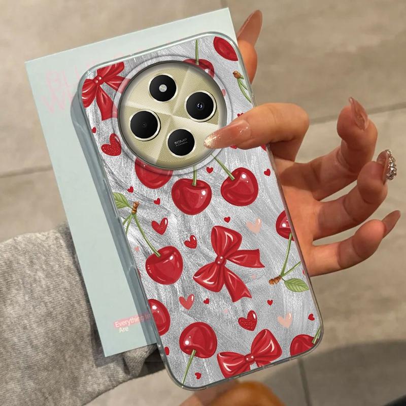 Summer Red Cherry Strawberry Girls Women Case For Xiaomi Poco X3pro X5 M6 X6 X3 NFC M5s M6 X7 Pro C75 C61 Bumper Fundas Cover