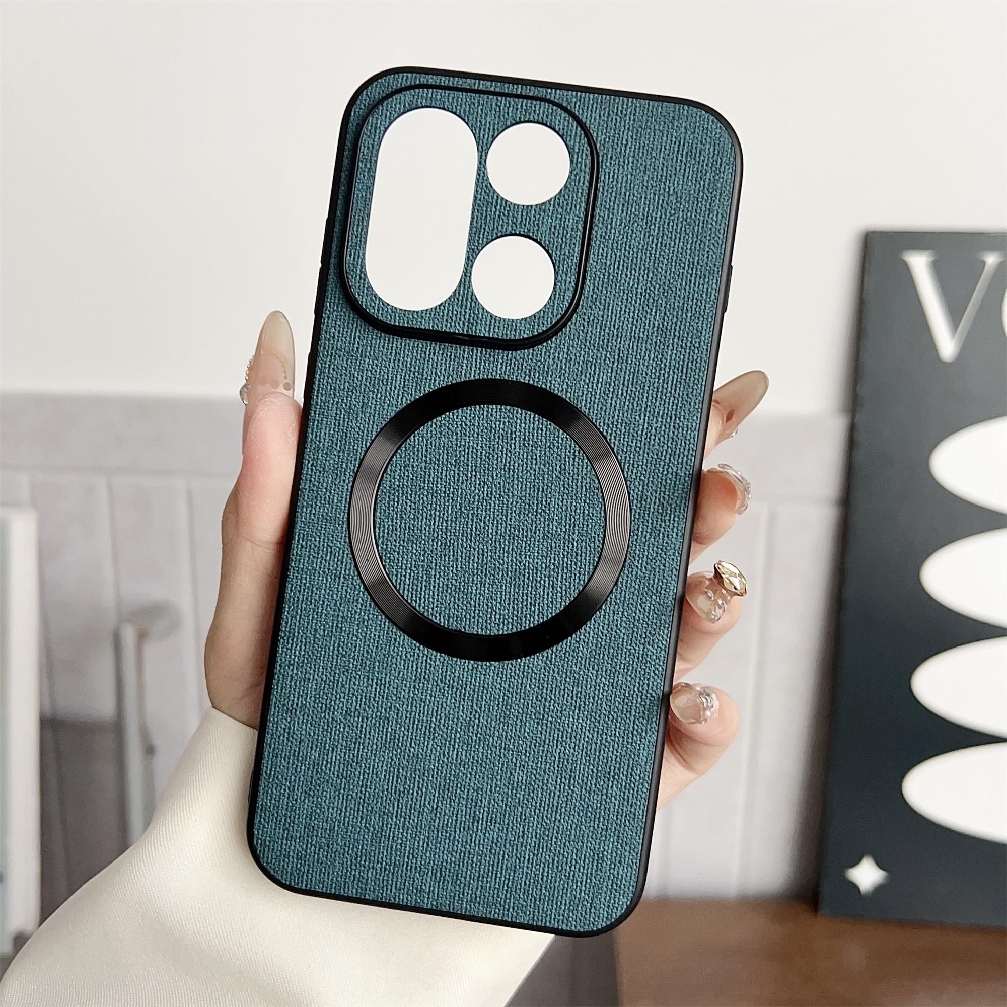 

For OnePlus 15 5G Magnetic Case Drop-Proof TPU + Cloth Back Phone Cover