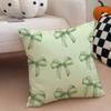 Refreshing Serene Matcha And Mint Green Cushion Cover Throw Pillow Cover Hidden Button Durable Polyester Chair Cushion