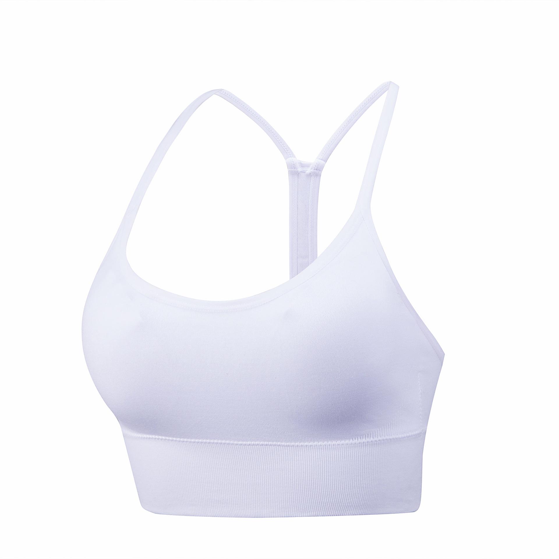 

Shockproof Plus Size Quick-Dry Wireless Sports Bra with Beautiful Back Design XXL білий