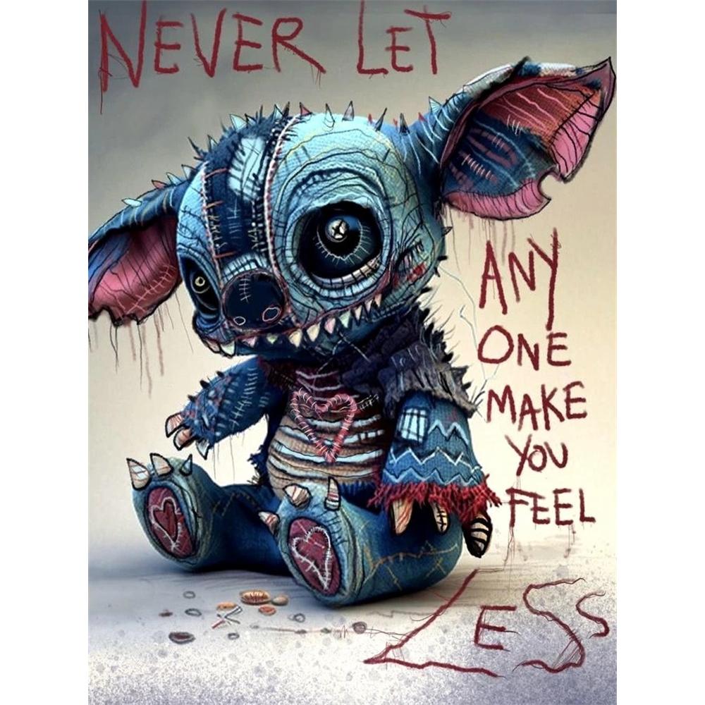 Disney Diamond Painting Stitch Puppet Style Inspirational Illustration 5D DIY Diamond Painting Embroidery Set Round Square Diamond Art MosaicHomeDecor Round 20x30cm