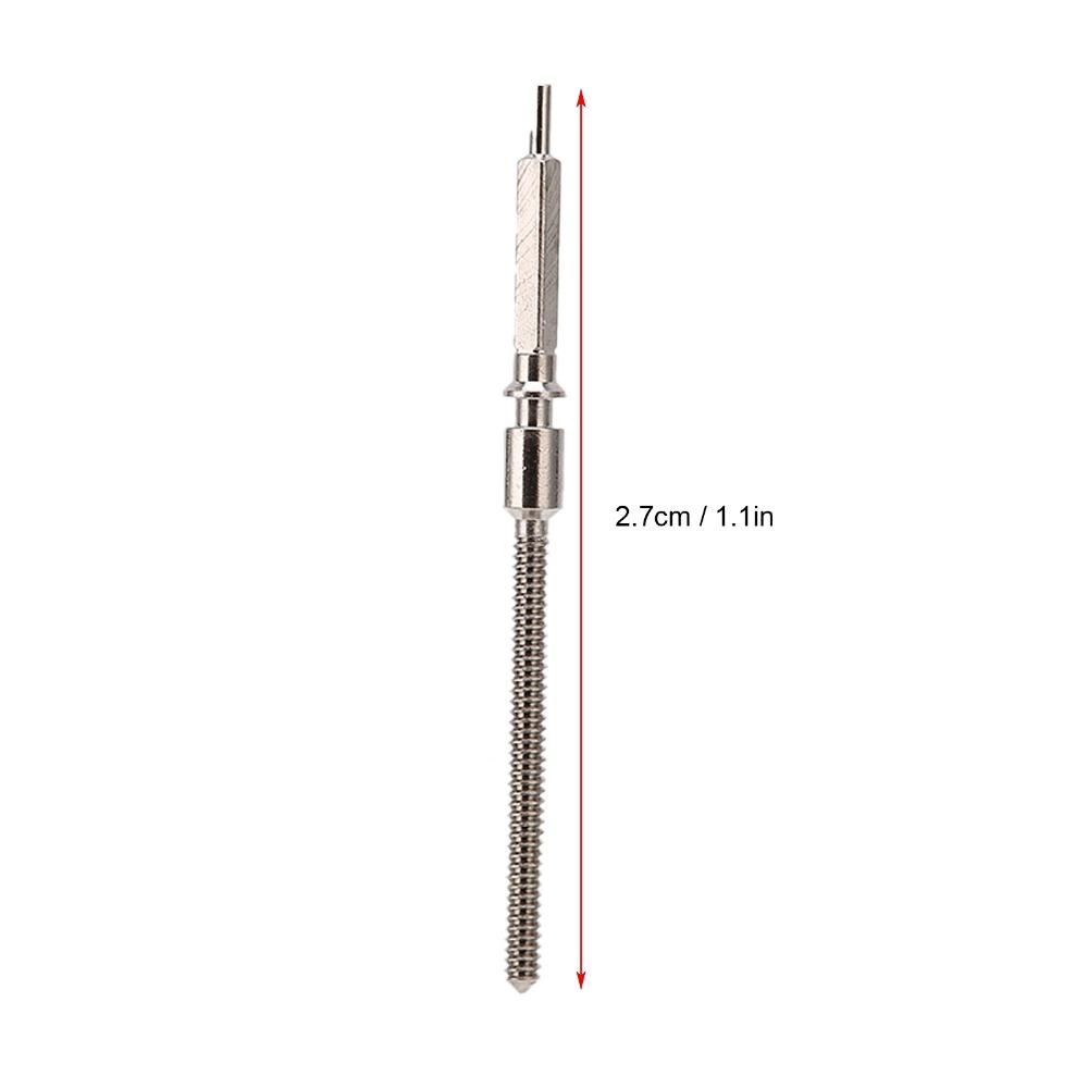 Silver Watch Winding Stem 0.9/1.2mm Alloy Watch Stem for 7750 Movement Watch Strap Link Pins