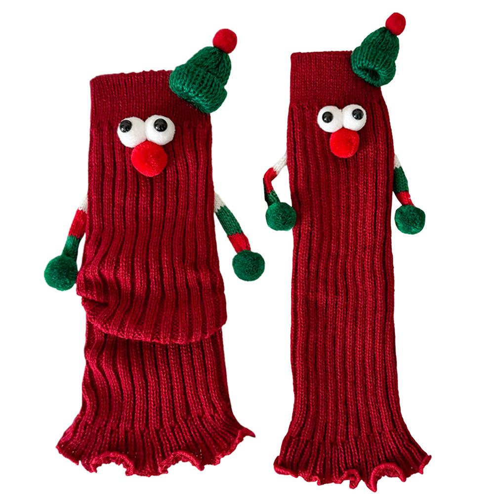 Holding Hands Socks Adult Christmas Couple Magnetic Hand Socks Magnetic Suction Christmas Stockings Funny Women Men Couple Socks красный