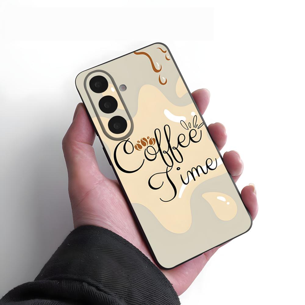 Coffee Art Phone Case For Samsung S26 S25 Plus S20 S20 Plus S22 Ultra S23 FE S21 Plus S21 Ultra Soft Cover
