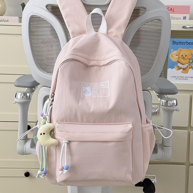 Schoolbag Ice Blue Matte Salt Sweet Balance College Style Backpack Female College Student Morning Eight Commuter Lightweight Simple Backpack