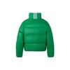 Adidas Originals Short Down Puffer Jacket Three Stripe Logo Sports Long Sleeve Bread Down Jacket Women Jacket Green JE6042
