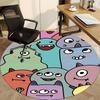 1pc Monster Creatures Office Round Area Rug, Under Office Chairs Bedroom Living Room Home Decor, Room Deco