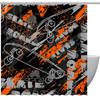 Jungen Skateboard Duschvorhang Bunter Graffiti Stil Badewannen Vorhänge mit Haken Skateboard Hip Hop Straßenkultur Badezimmer Vorhang