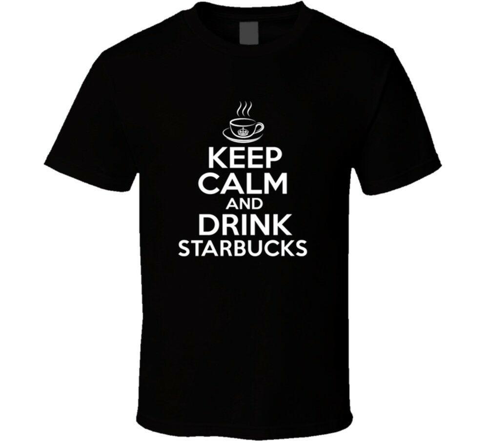 

Футболки унисекс «Сохраняйте спокойствие и пейте кофейню Starbucks»