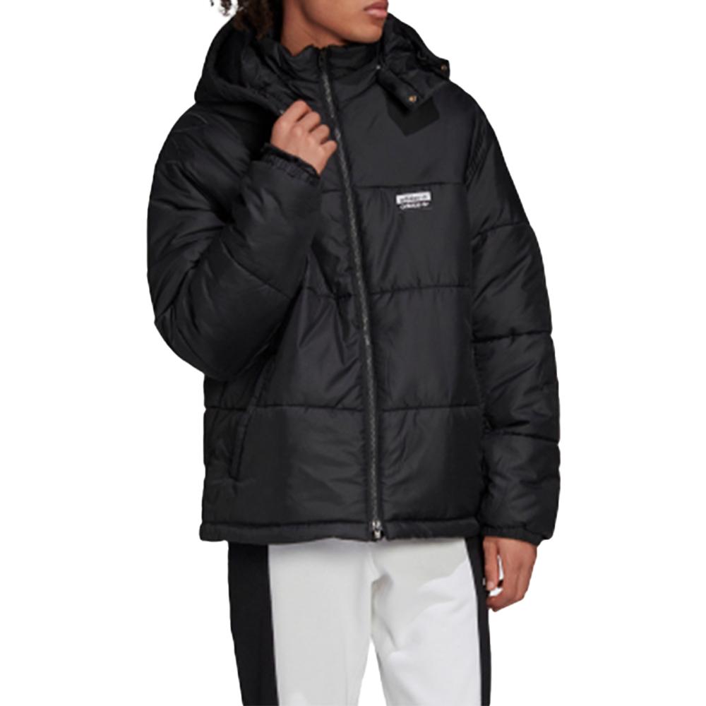 adidas Originals Trefoil Logo High Neck Sports Cotton Jacket Winter Men Jacket Black ED8795