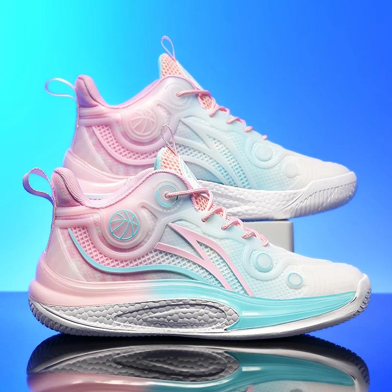 

Мужские баскетбольные кроссовки, дышащие, амортизирующие, нескользящие, удобные для бега, тренировок в спортзале, баскетбольные кроссовки для женщин 35