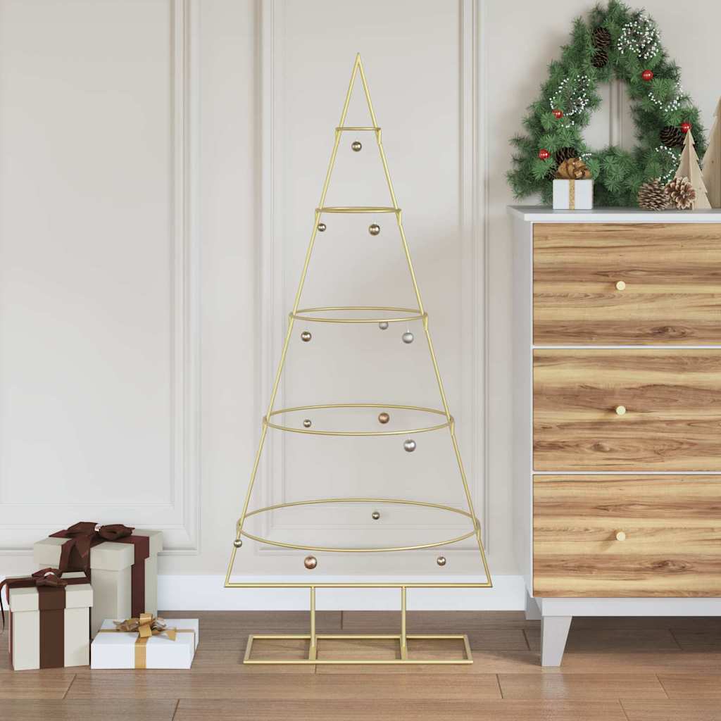 Metal Christmas Tree Gold 125 cm Powder Coated Steel