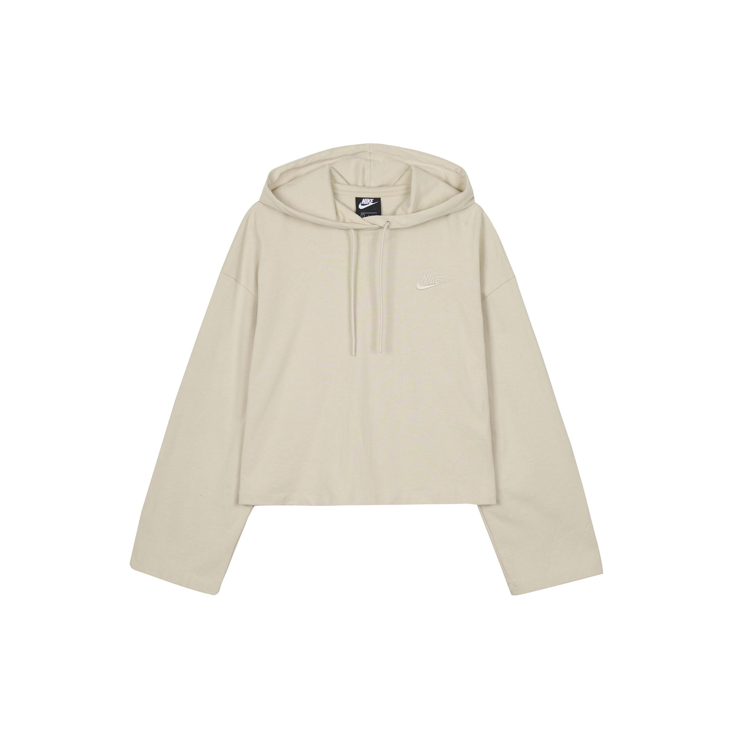 (WMNS) Nike Embroidered Logo Loose Casual Short Knit Hoodie Yellow Women s CJ3741-140 M
