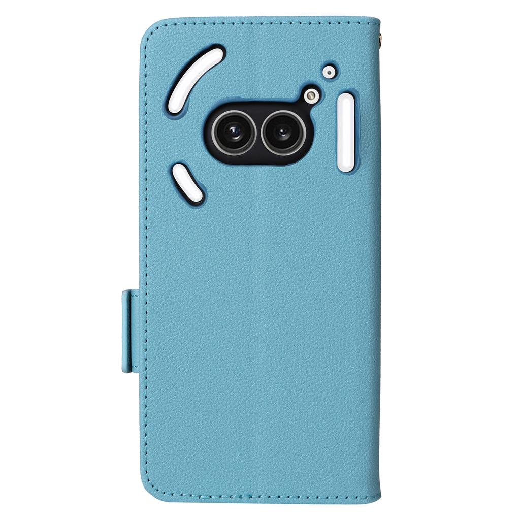 For Nothing Phone (2a) Plus/Phone (2a) Case with Wrist Strap Litchi Texture PU Leather Wallet Phone Cover